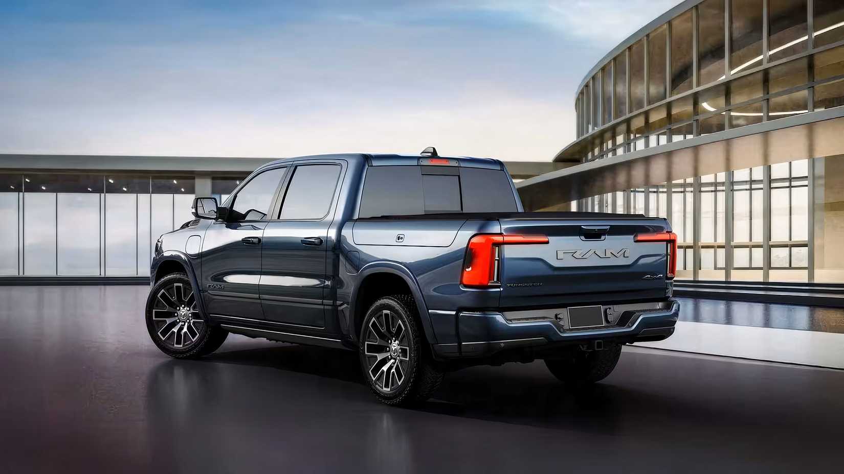 Um 2027 RAM REV mostra suas luzes traseiras