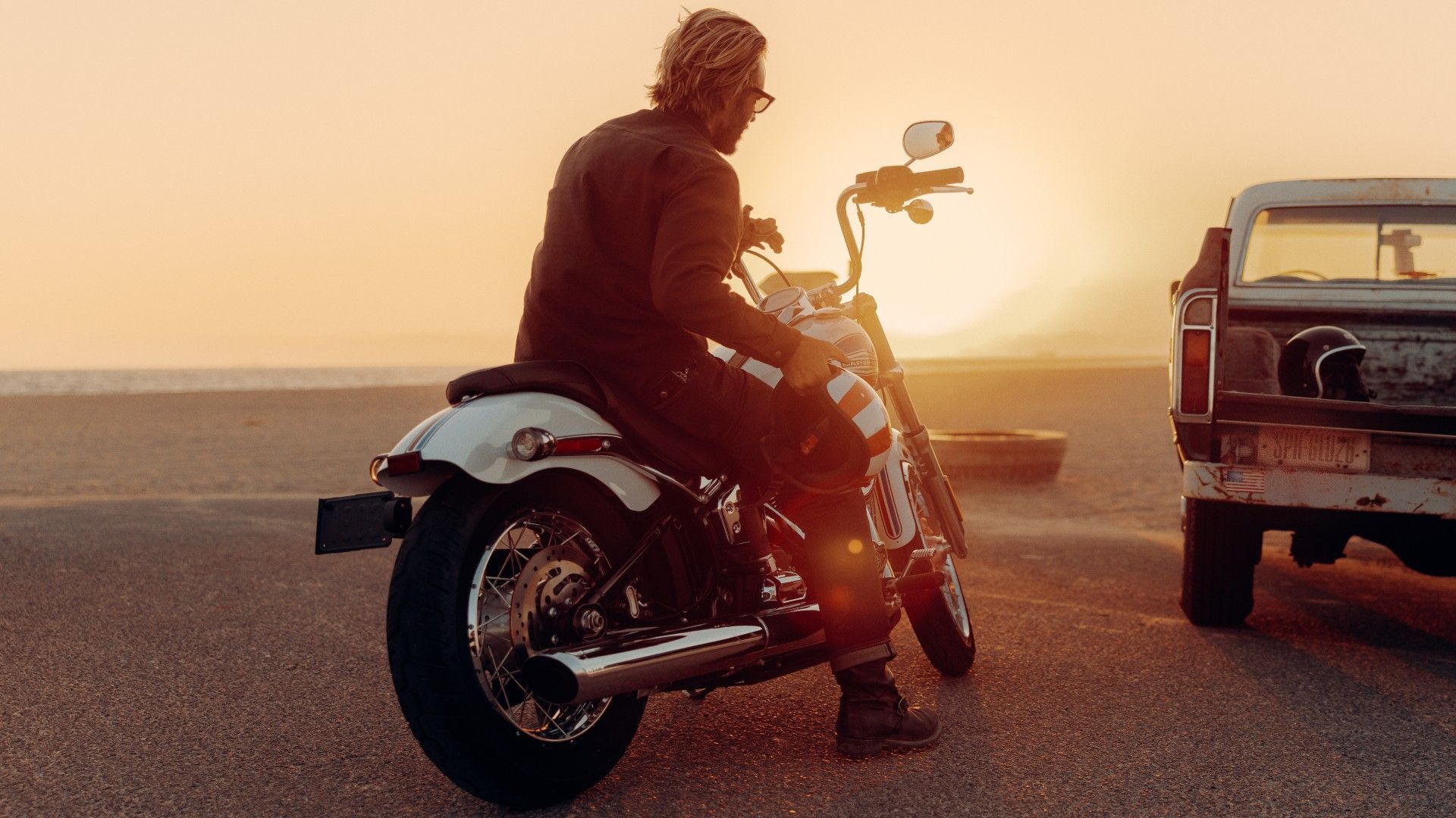 2026 Harley-Davidson Super Glide cinematic rear third quarter shot