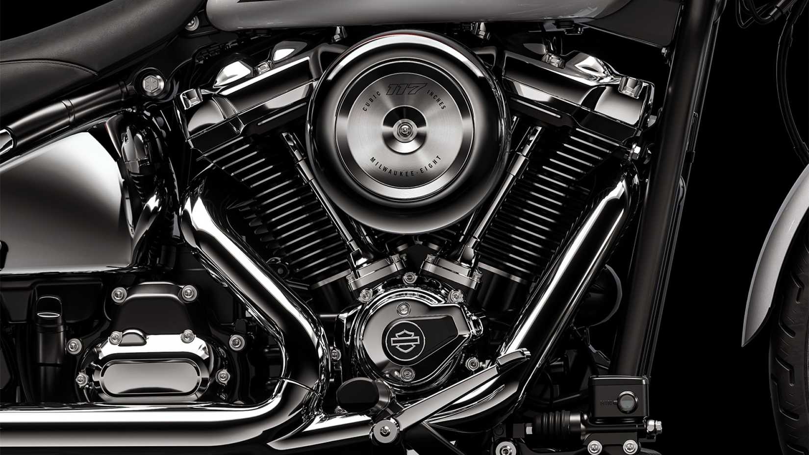 2026 Harley-Davidson Super Glide V-twin close-up shot