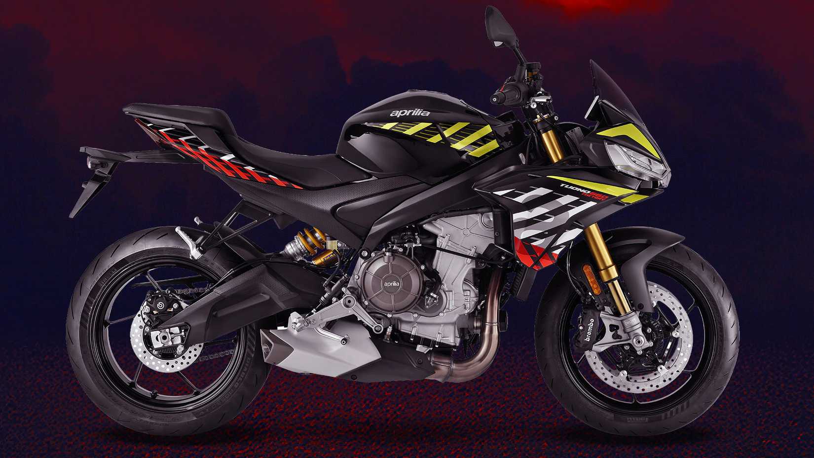 Foto de estúdio da Aprilia Tuono 660 Factory