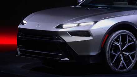 Front view of Honda hybrid sedan prototype