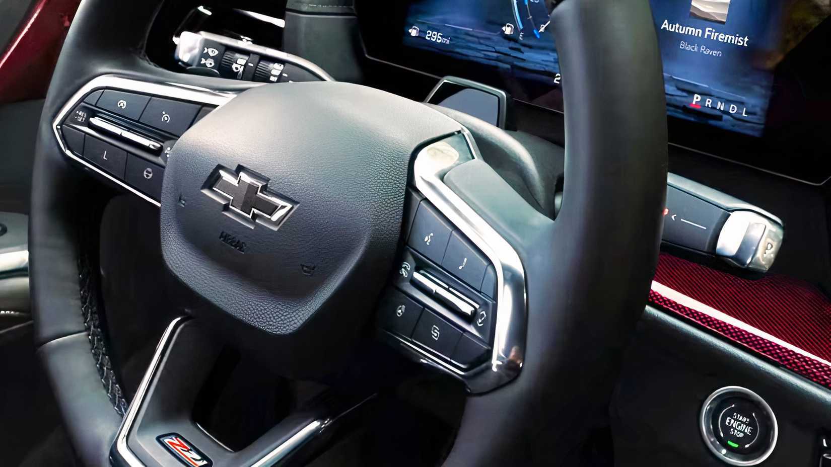 Close-up shot of 2026 Chevrolet Traverse steering wheel