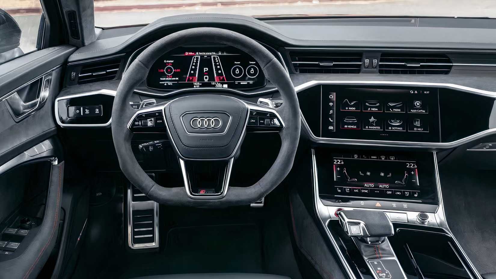 Shot of 2026 Audi RS6 Avant Performance interior showing cockpit