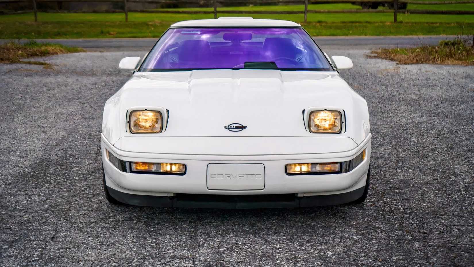 Front shot of 1991 Chevrolet Corvette ZR-1 parked