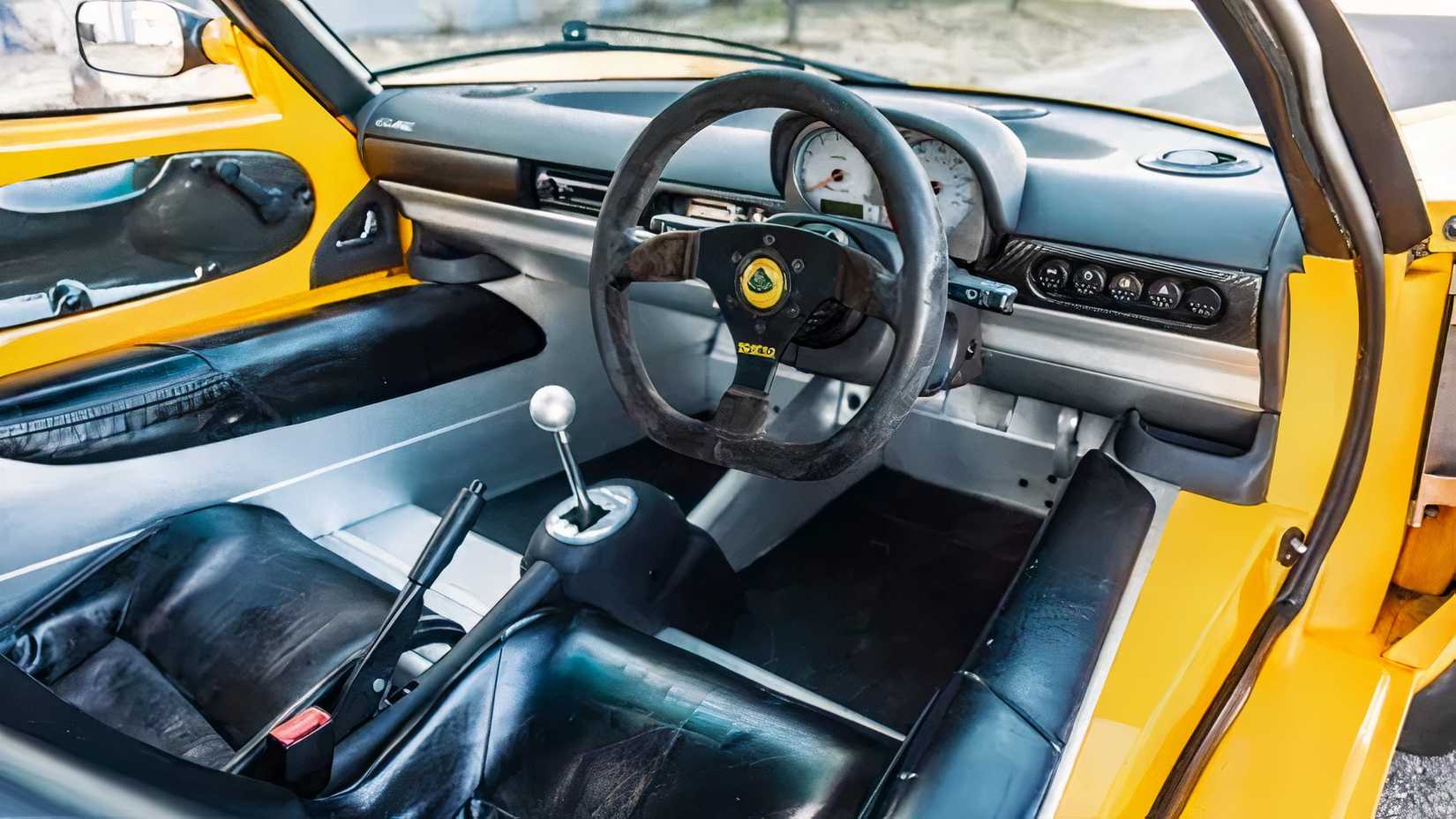 1996 Lotus Elise S1 interior showing cockpit