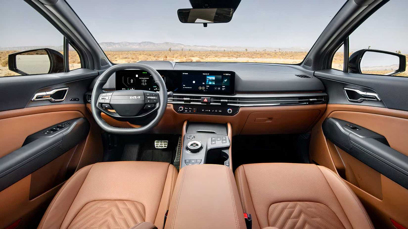 2026 Kia Sportage plug-in hybrid interior showing front cabin