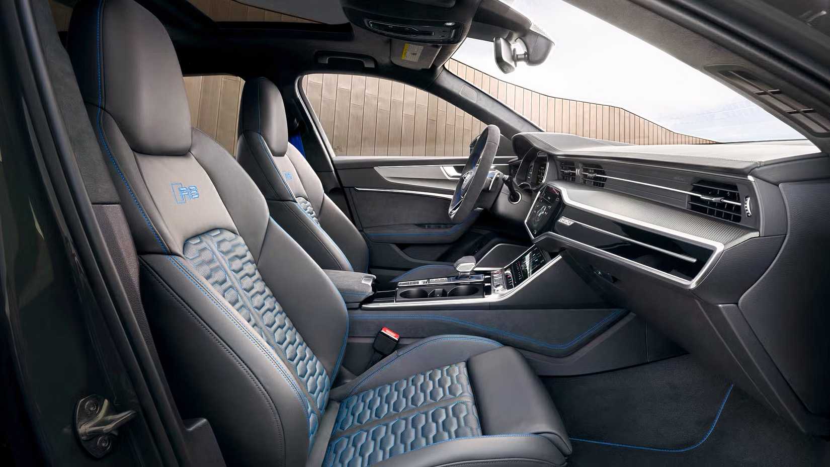 2026 Audi RS6 Avant Performance interior showing front seats
