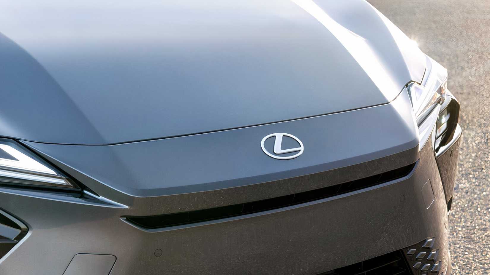 Close-up shot of 2026 Lexus ES 350h hood