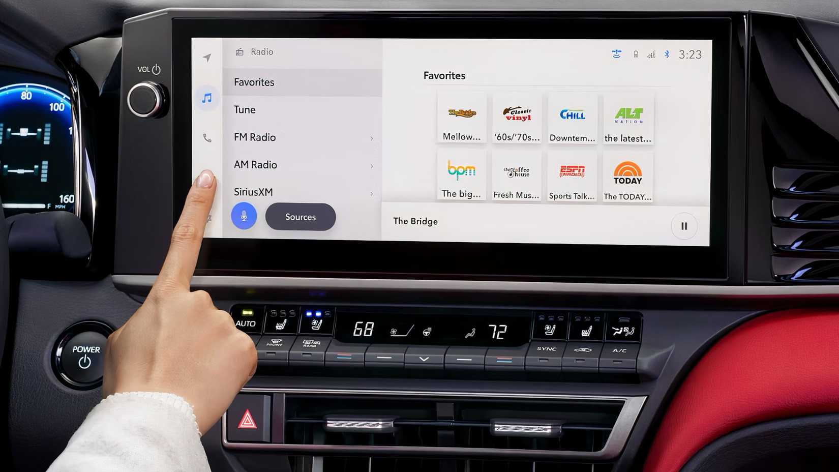 2026 Toyota Camry XSE interior showing infotainment screen