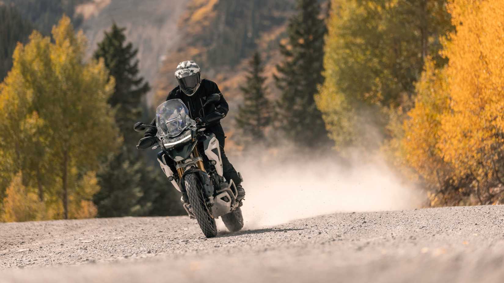 Uma foto de ação do off-road da Triumph Tiger 1200 Rally Pro