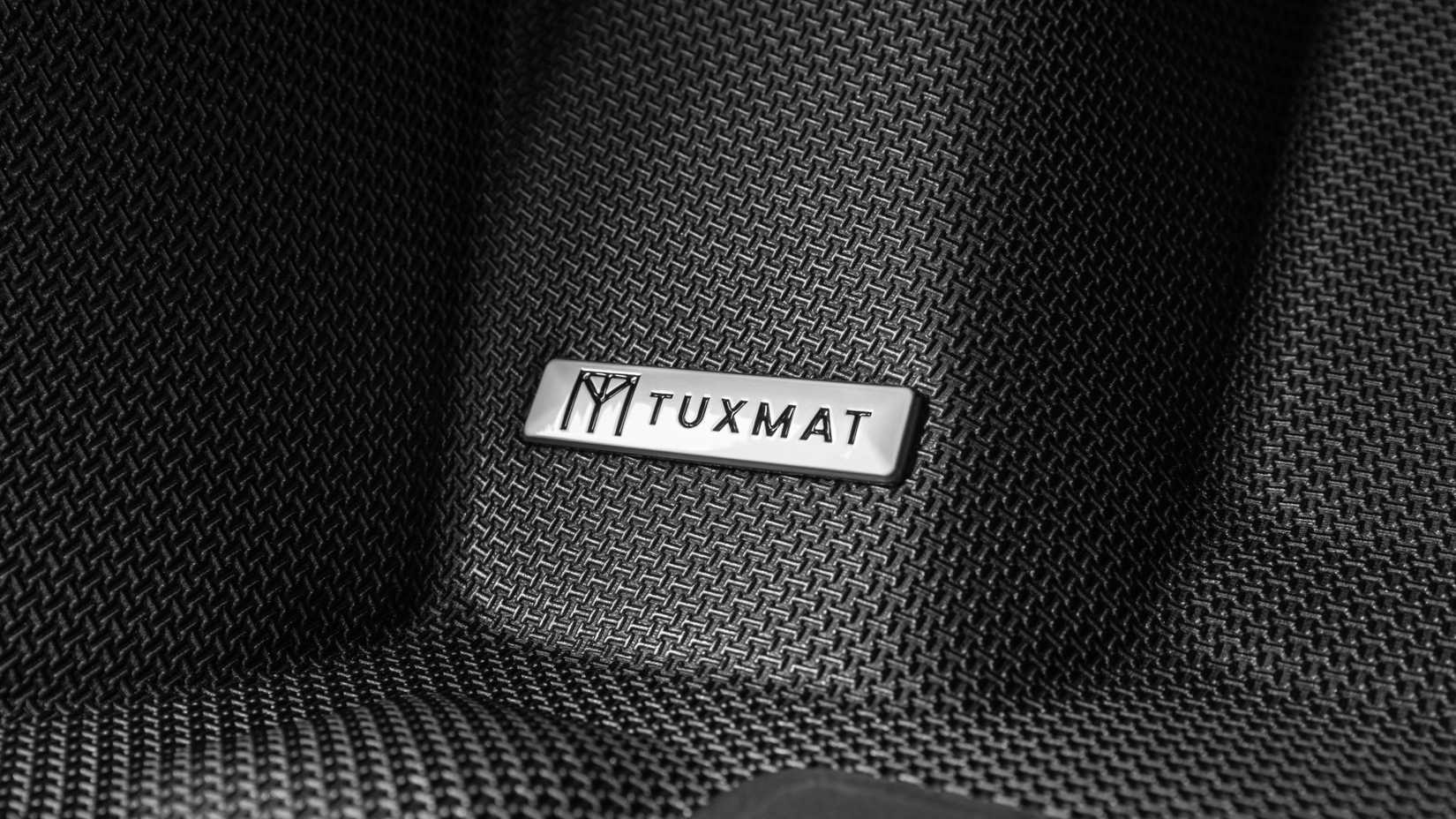 Um close detalhado do logotipo do TuxMat