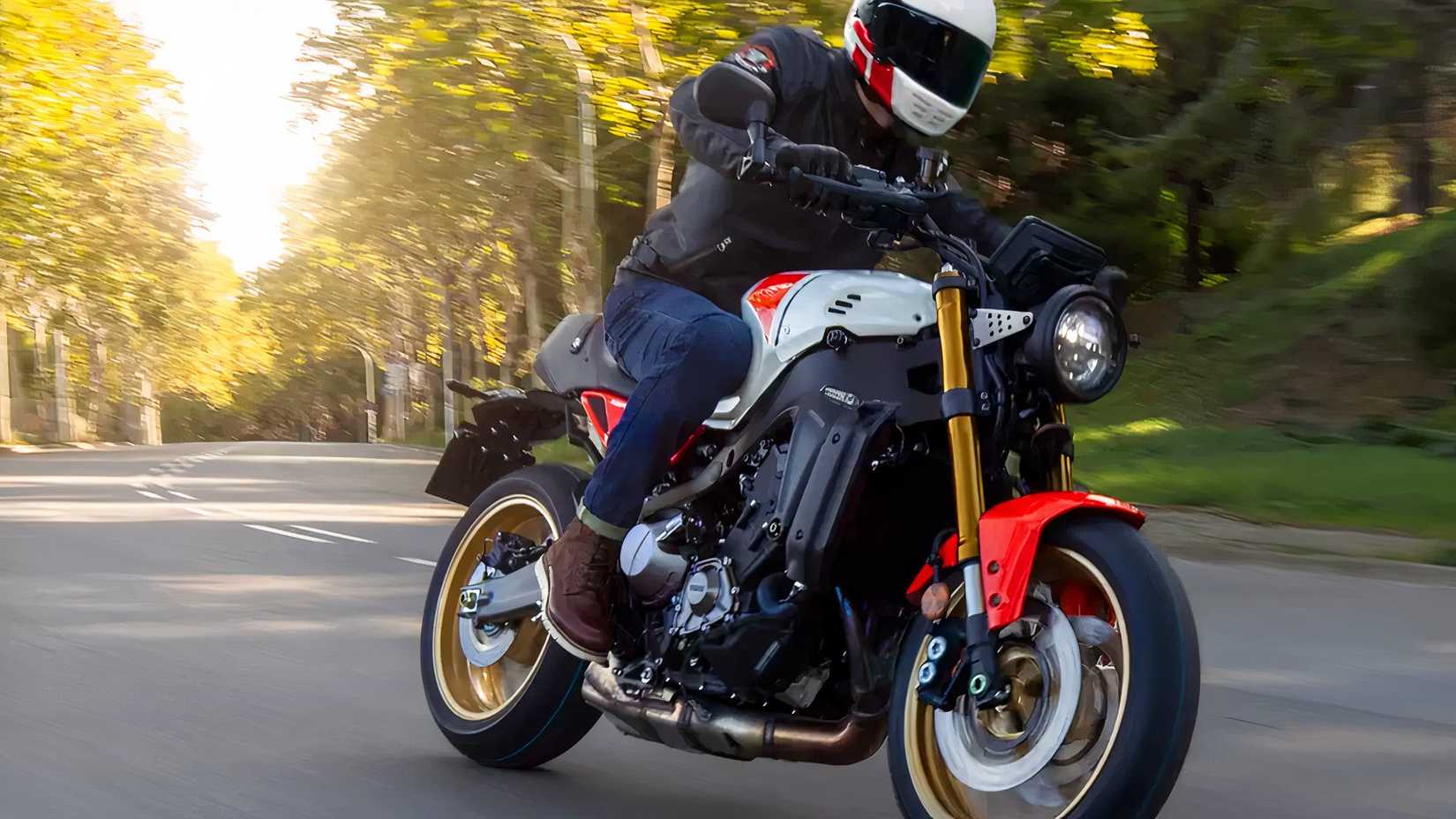 Yamaha XSR900 andando em estradas sinuosas
