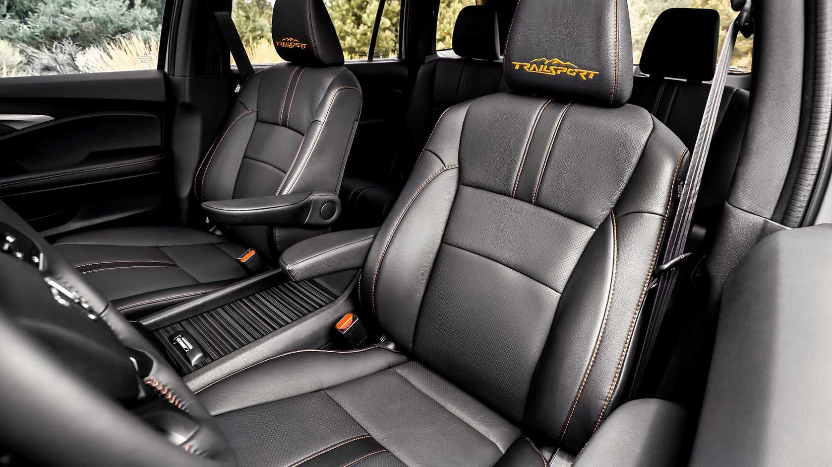 Rear seats visible in 2023 Honda Passport interior shot