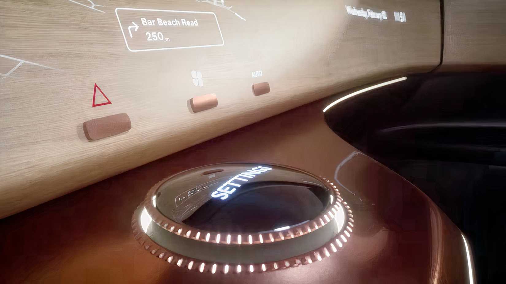 Dacora luxury car interior showing dashboard and controls