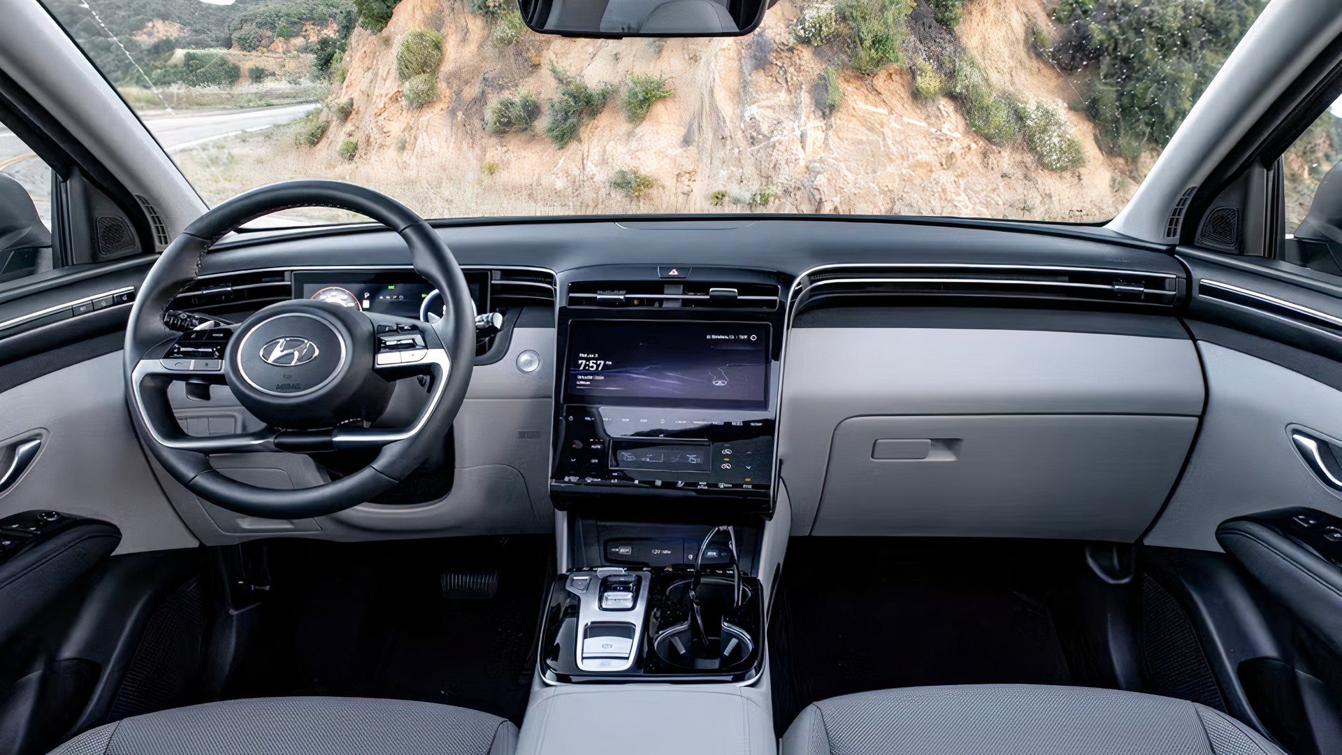 2023 Hyundai Tucson Hybrid interior showing front cabin