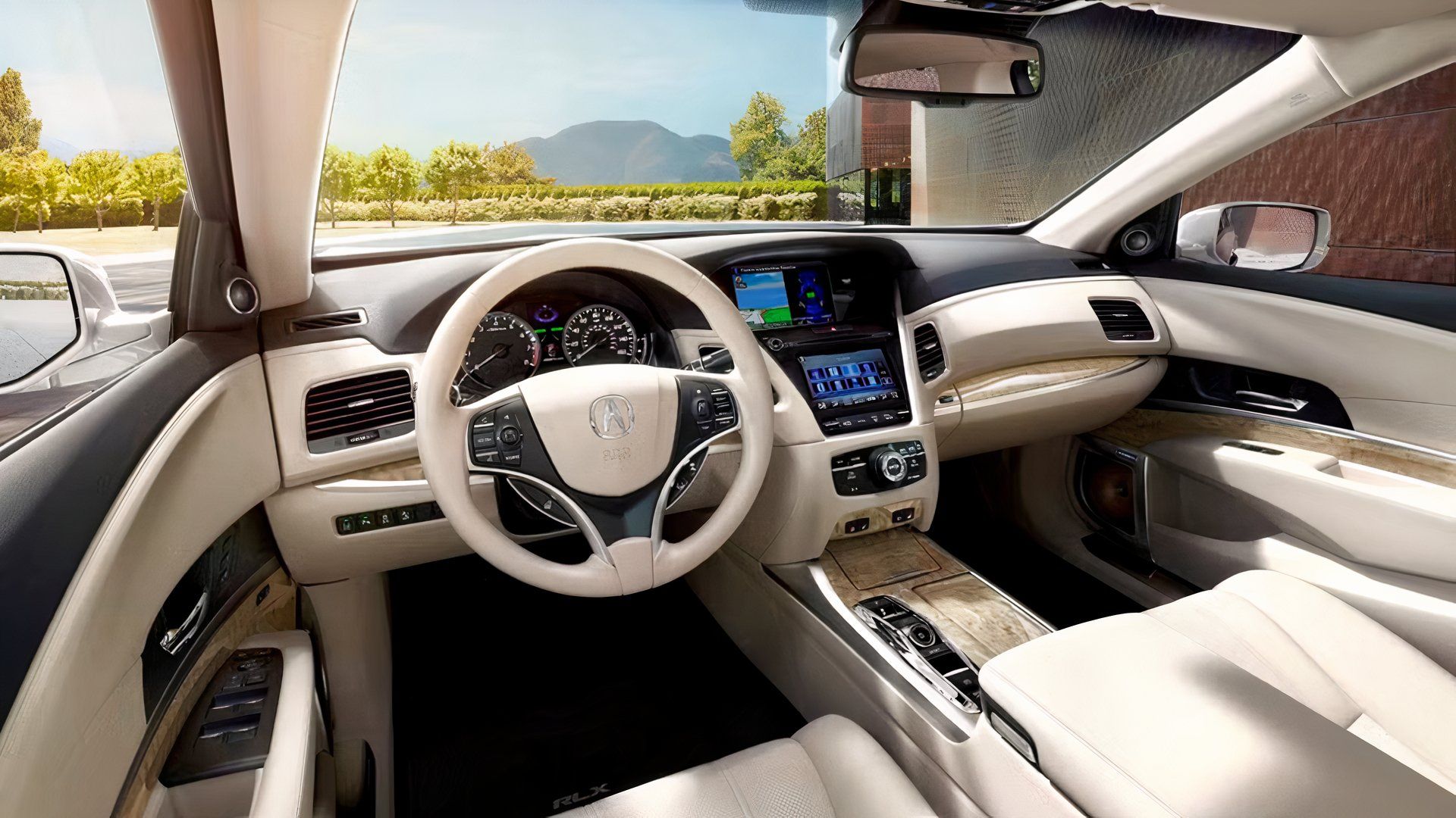 2020 Acura RLX interior showing front cabin