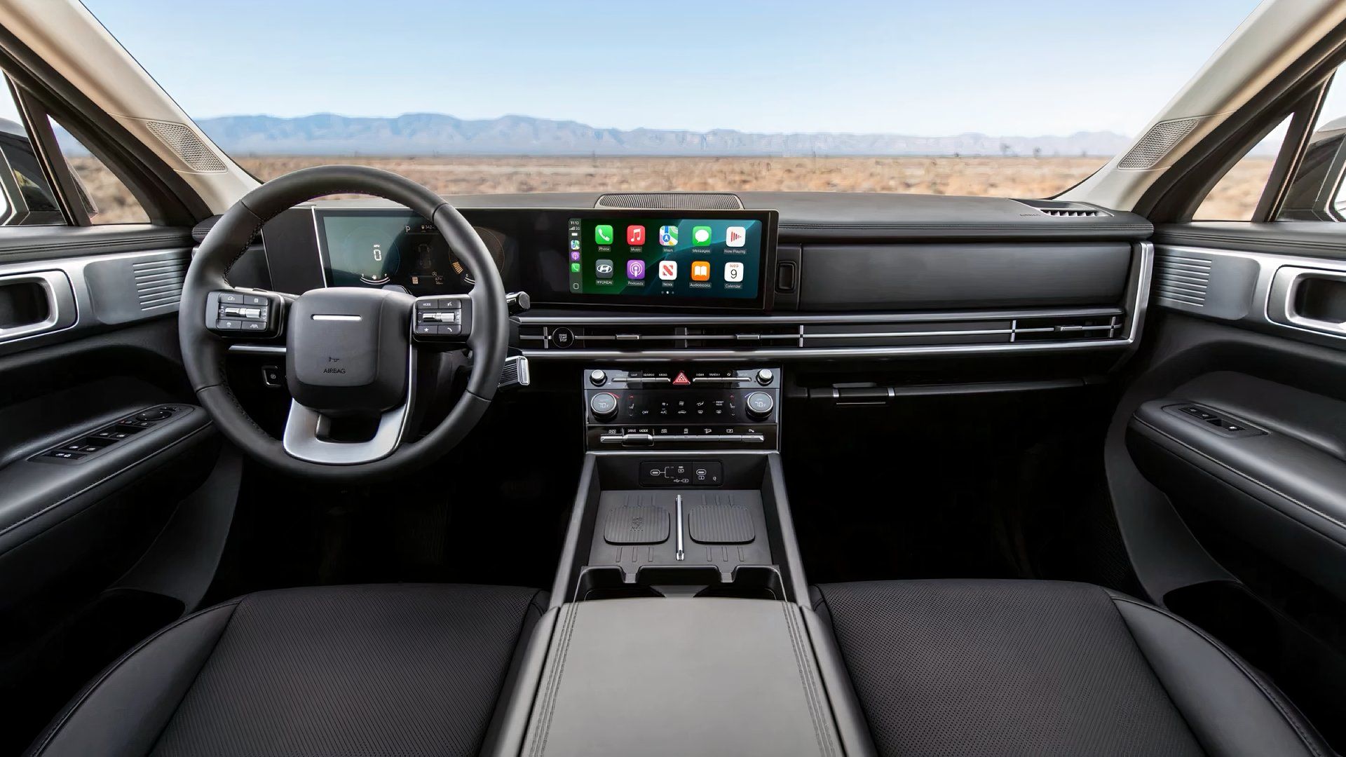 2026 Hyundai Santa Fe interior showing front cabin
