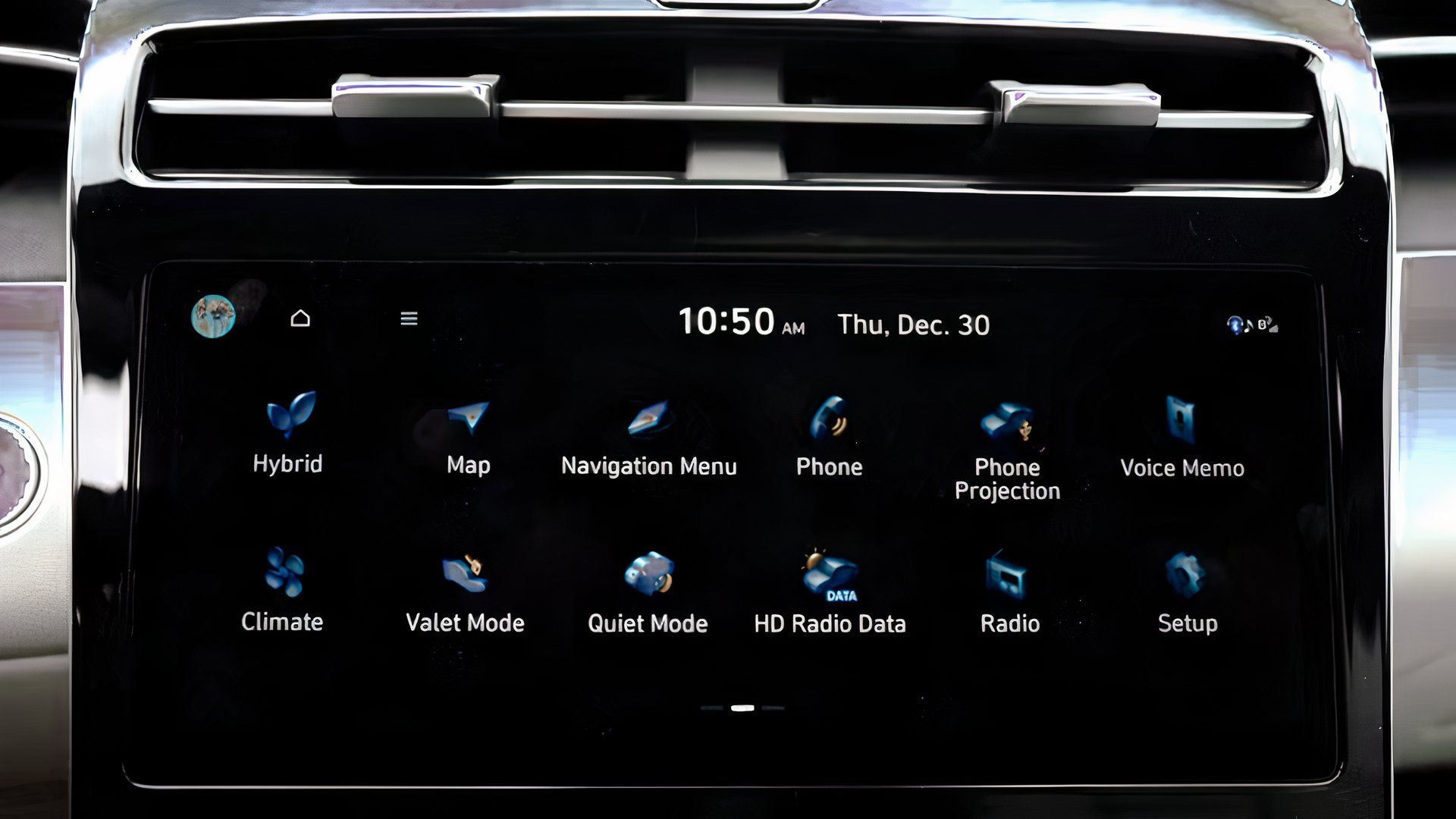 2023 Hyundai Tucson Hybrid touchscreen close-up