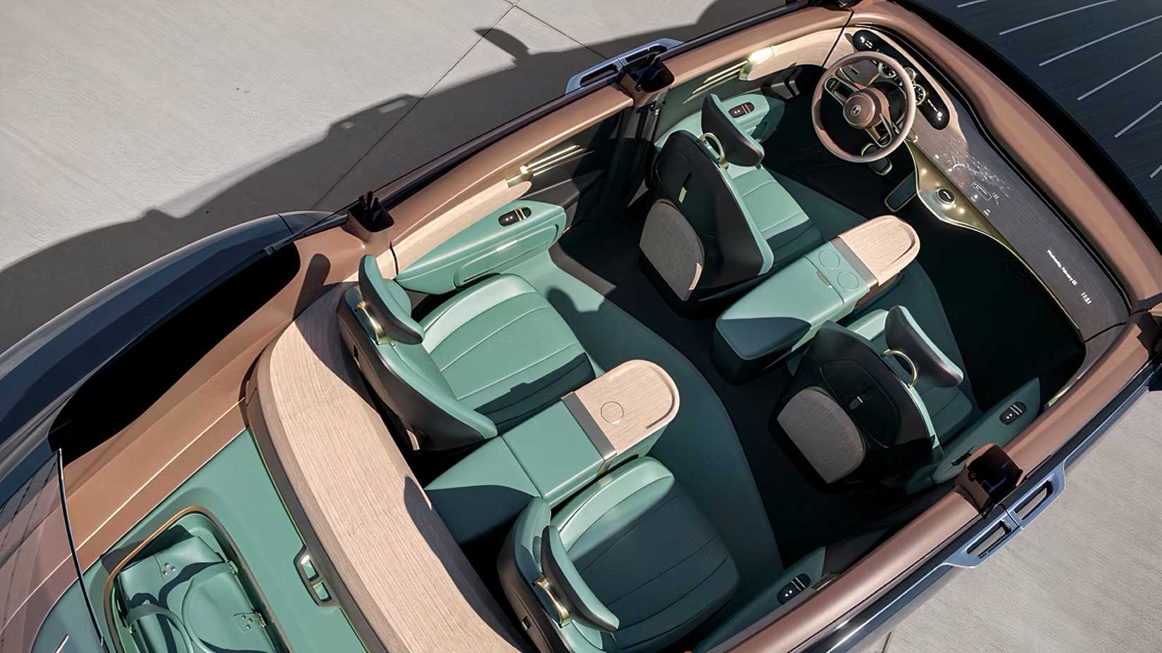 Dacora luxury car interior showing whole cabin