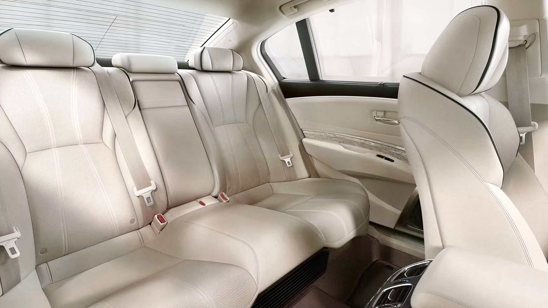 2020 Acura RLX interior showing rear seats
