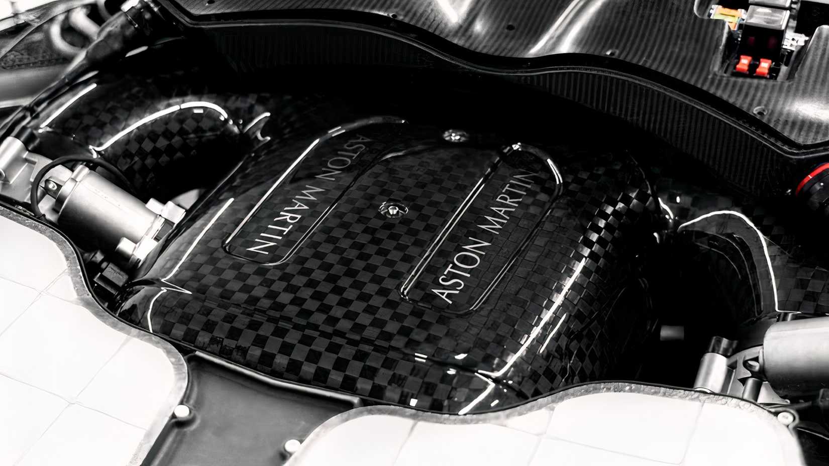 Aston Martin Valkyrie engine cover close-up