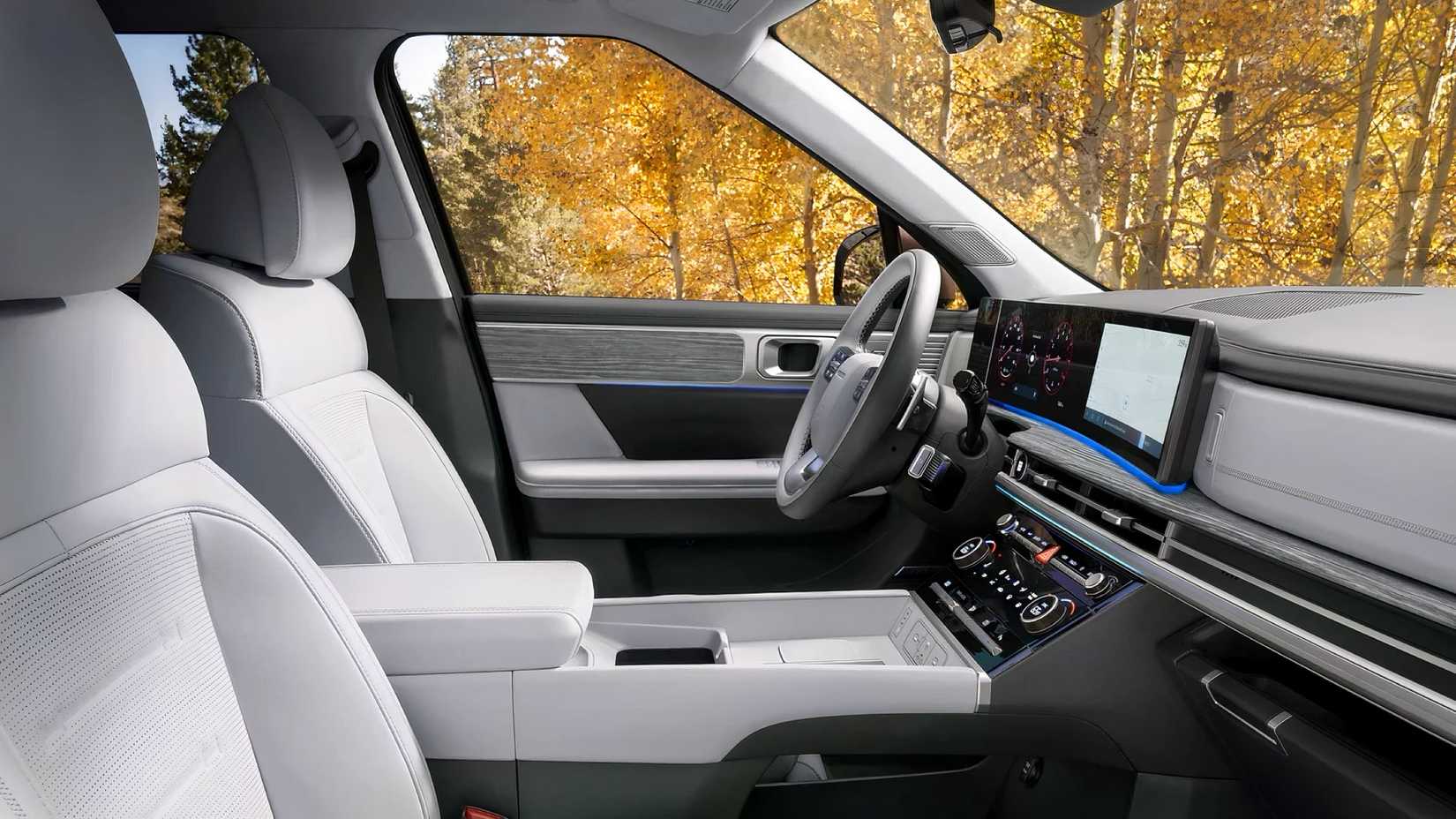 2026 Hyundai Santa Fe Limited interior showing front cabin
