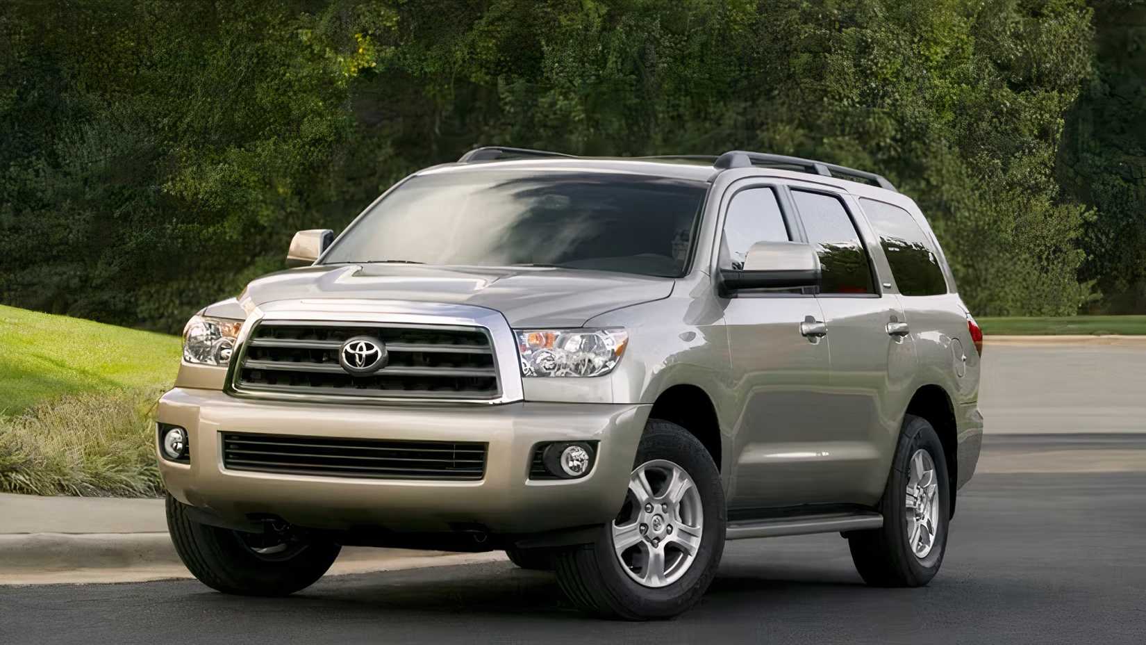 2010 Toyota Sequoia front 3/4 shot parked