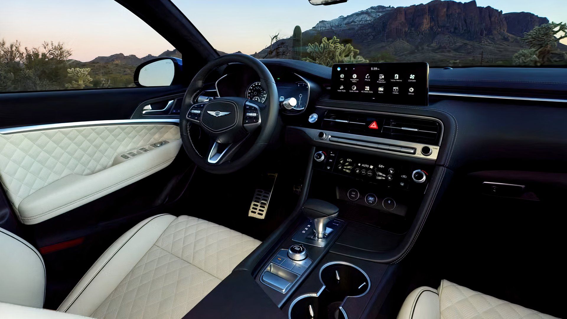 2026 Genesis G70 interior showing cockpit