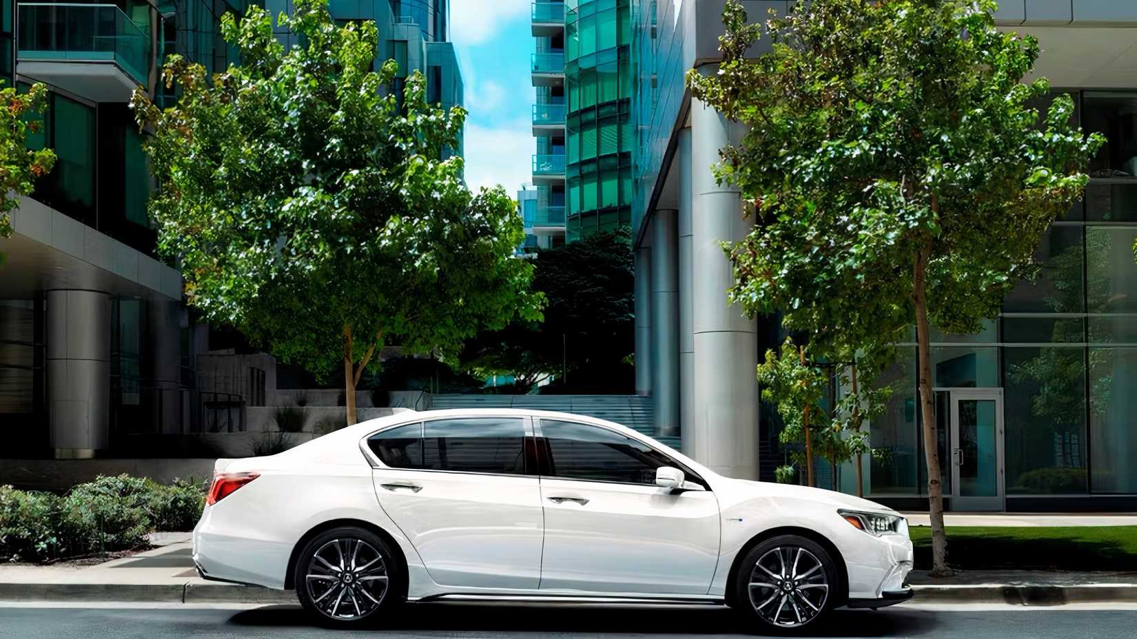 Profile shot of 2020 Acura RLX parked on city street