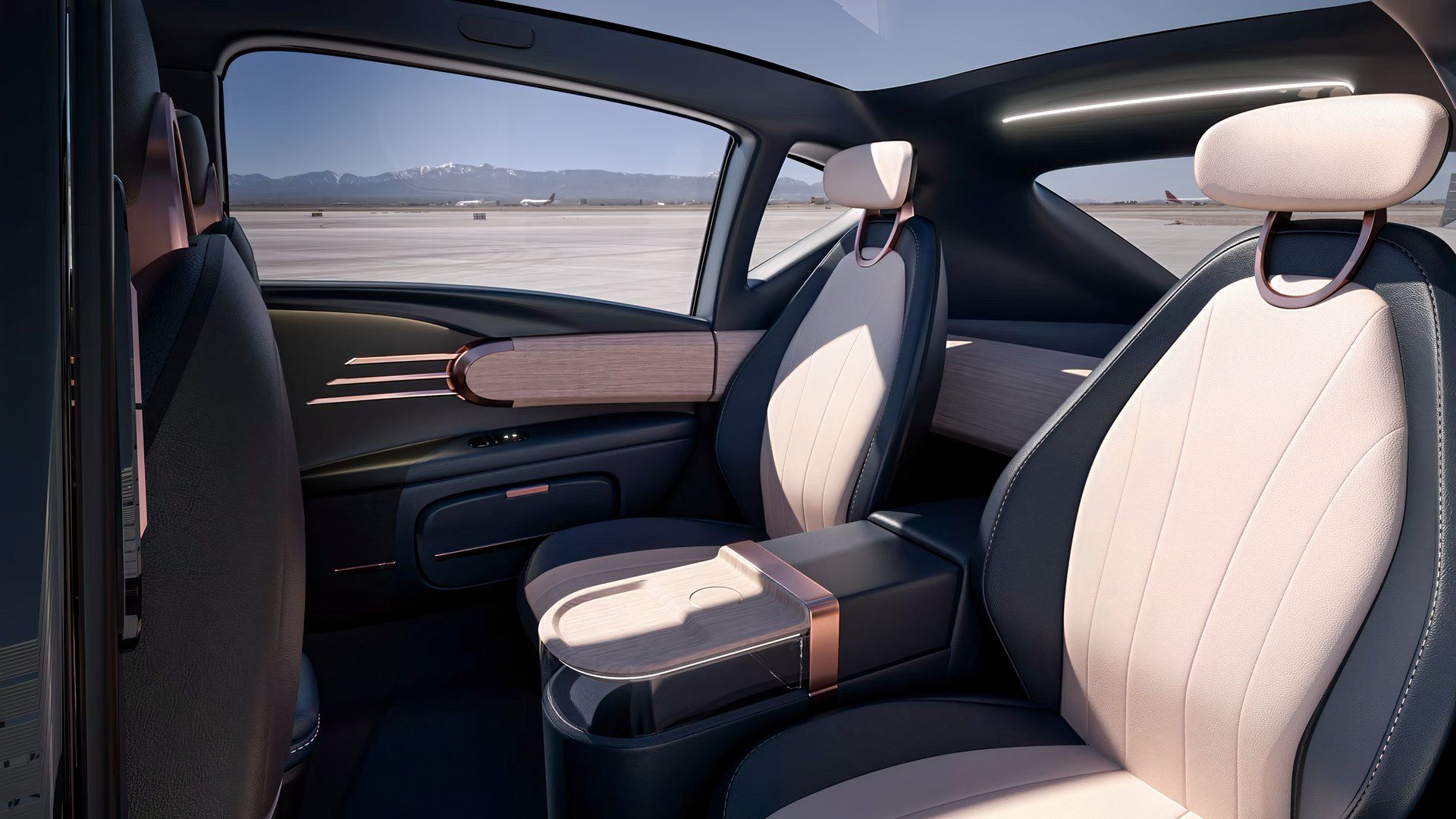 Dacora luxury car interior showing rear seats