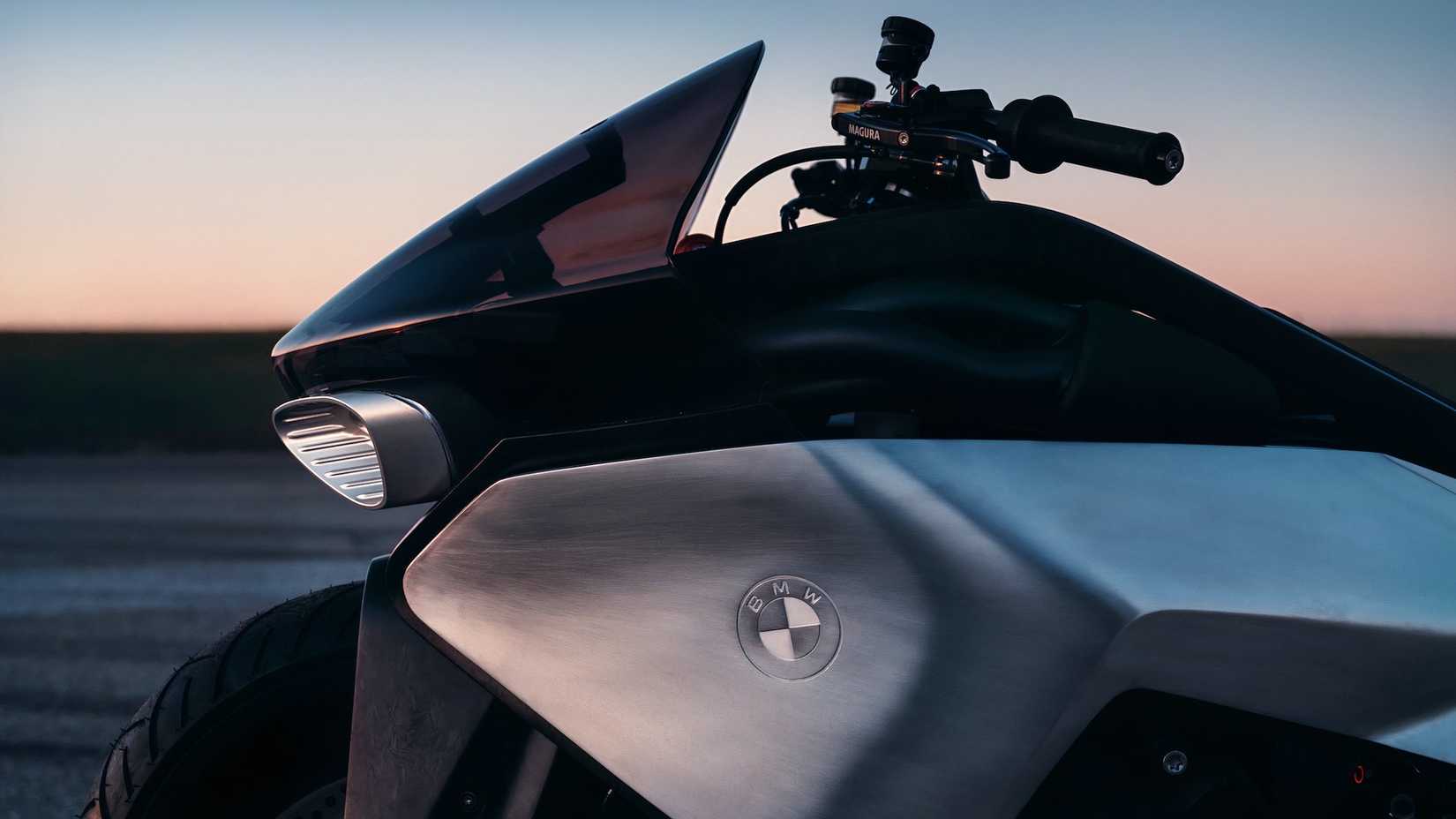 Grande plano da carroceria do BMW Motorrad Vision K18