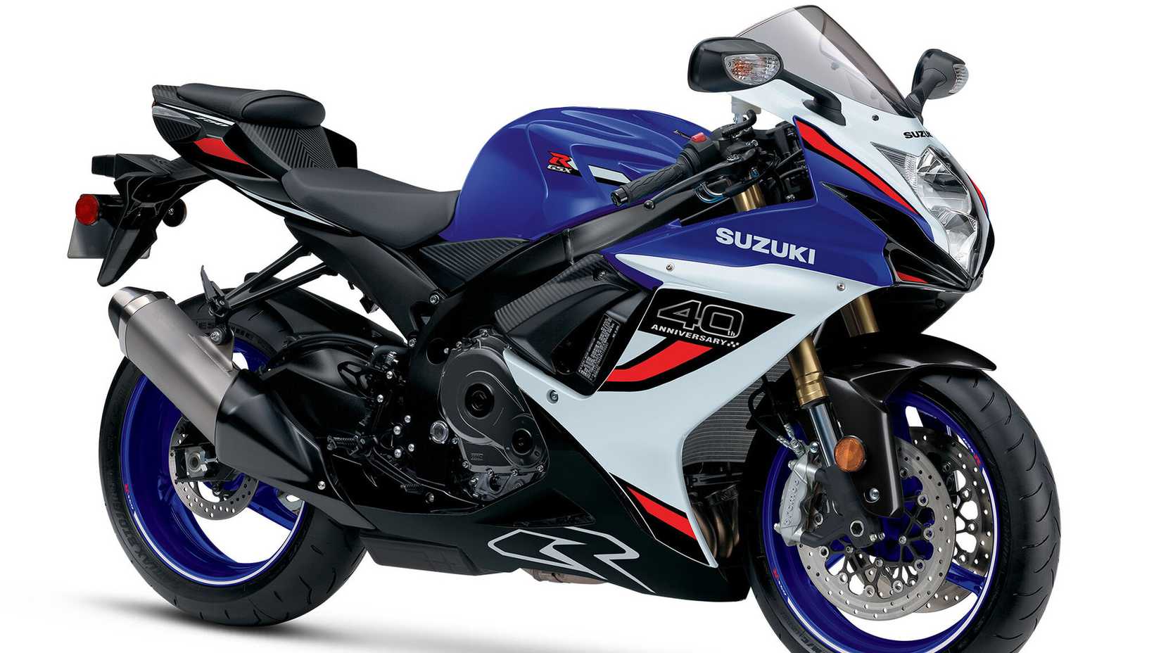Imagem de estúdio da edição do 40º aniversário da Suzuki GSX-R750