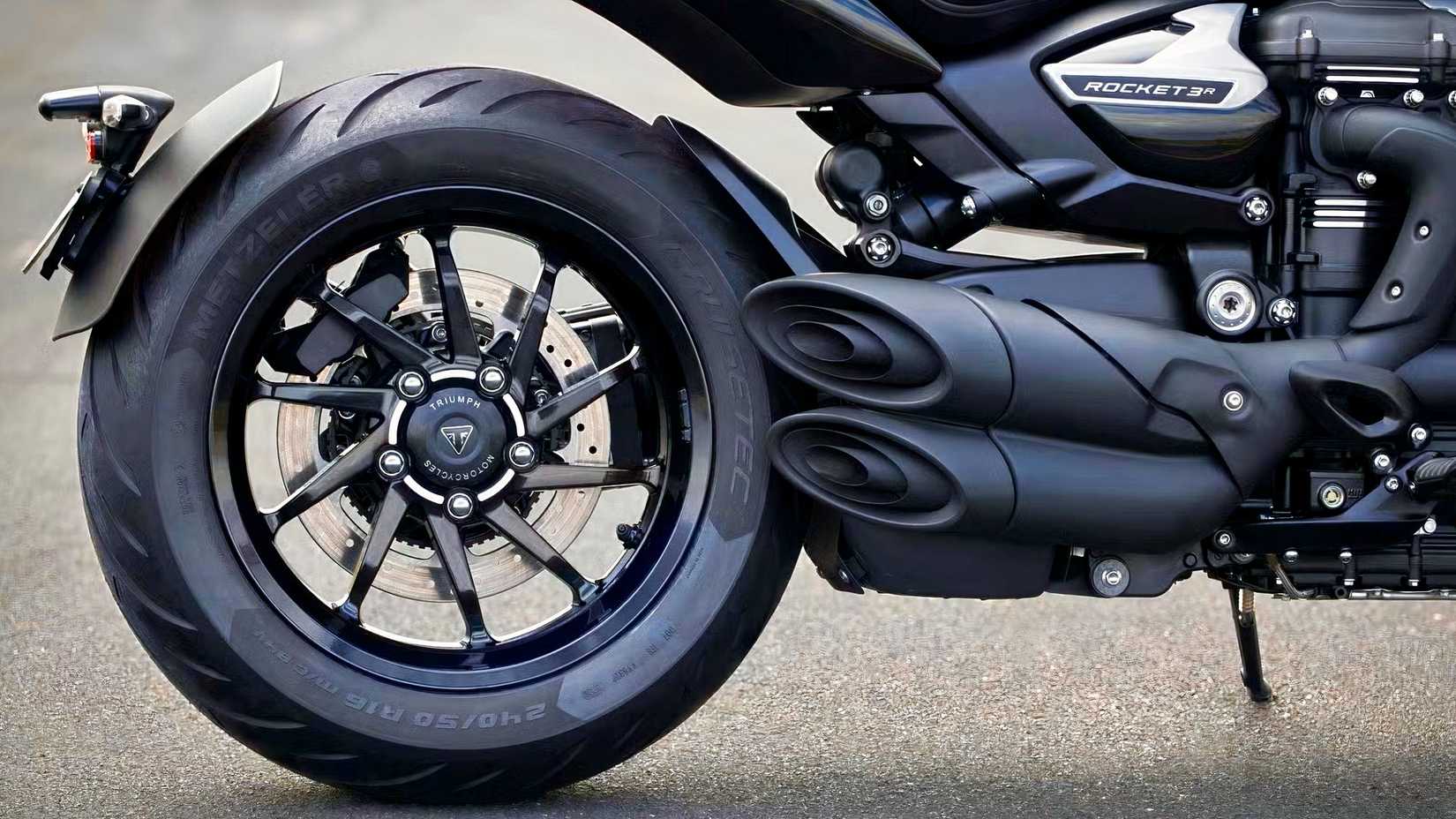 Triumph Rocket 3 Storm GT  close-up of rear wheel