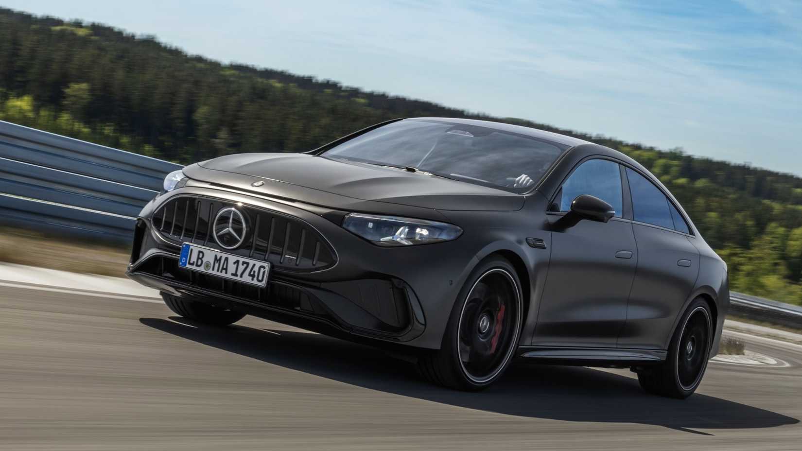 2026 Mercedes-AMG CLA 45 Front 3/4 Driving Shot
