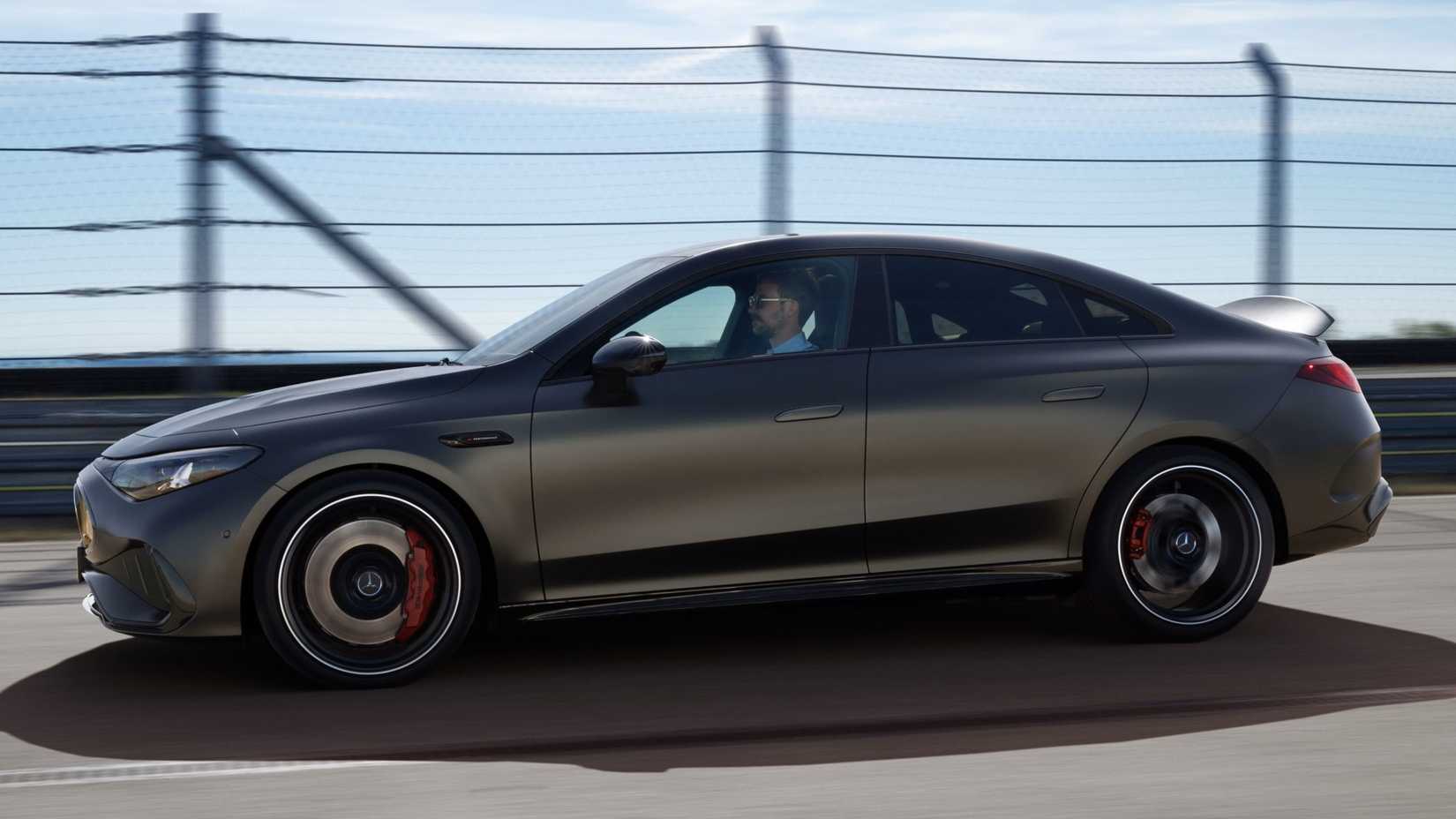 2026 Mercedes-AMG CLA 45 side shot driving on track