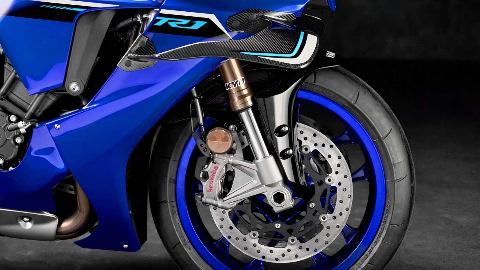 Yamaha YZF-R1 Engine Front Suspension Close Up Detail