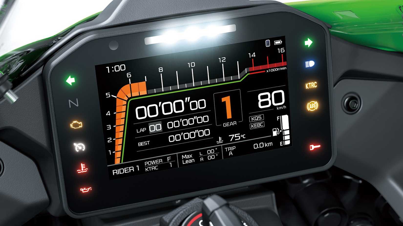 2026 Kawasaki Ninja ZX-10R TFT Closeup Shot