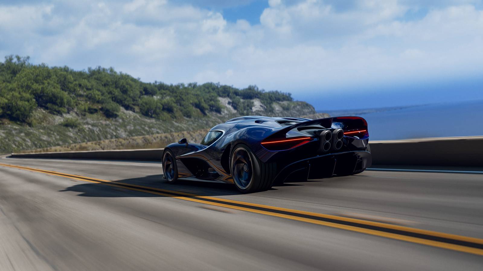 Bugatti Destrier, design minimalista e interno artigianale, mostra durante Monterey Car Week