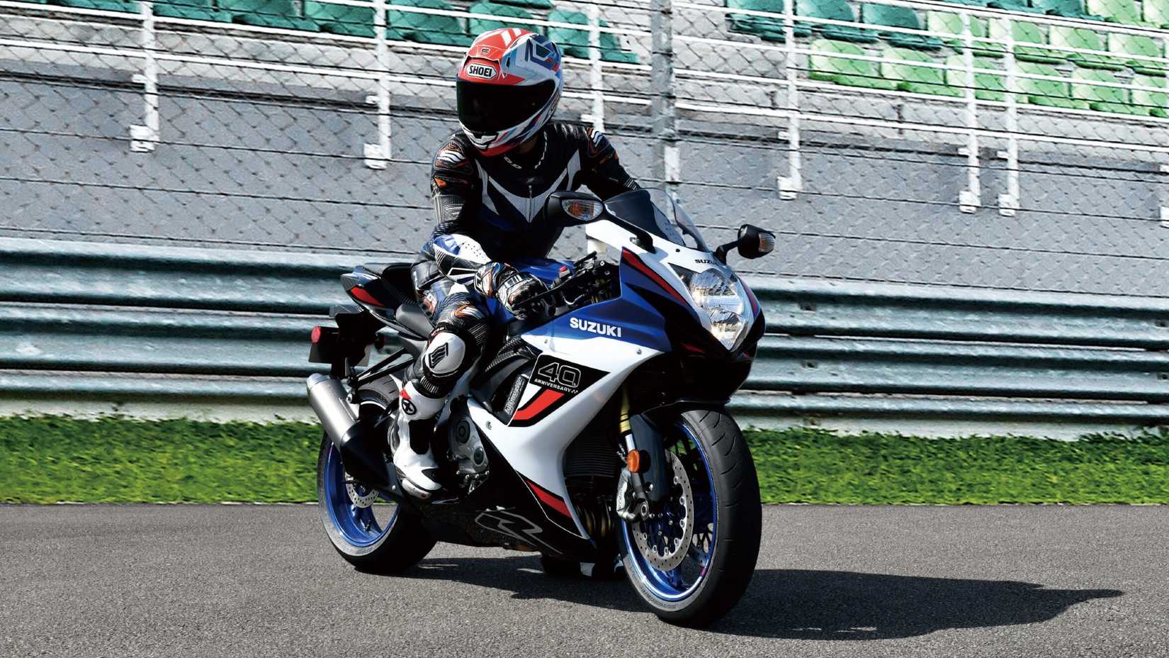 2027 Suzuki GSX-R750 40th Anniversary Parked In A Pitlane