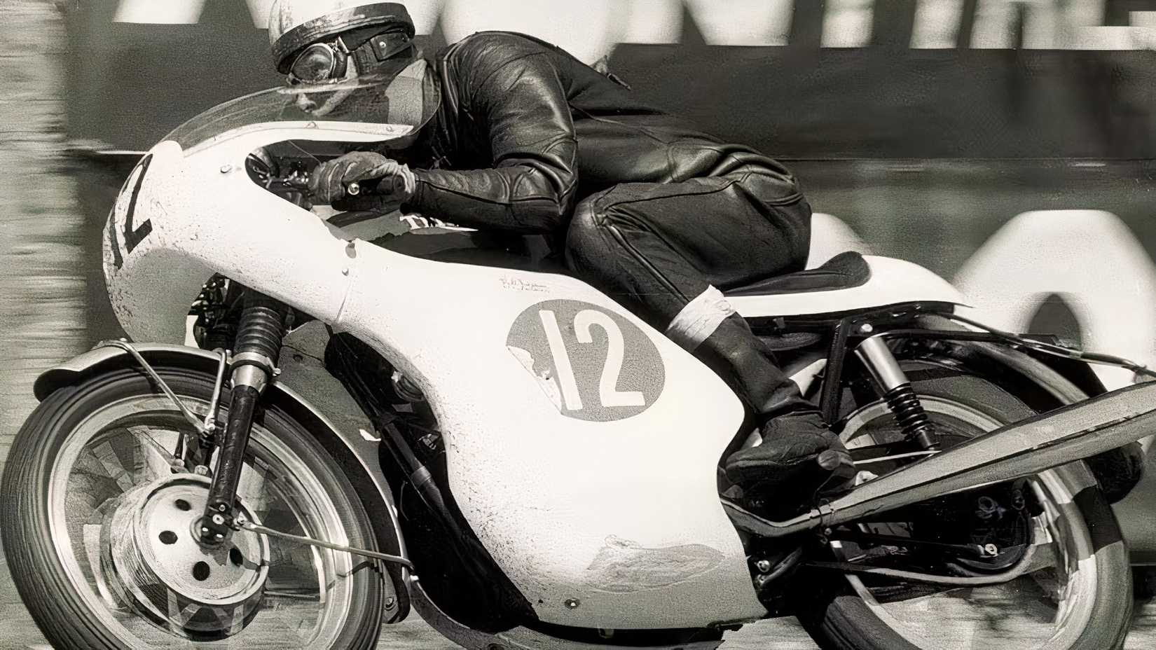 Malcolm Uphill on a 1969 Thruxton Bonneville at the Isle of Man TT