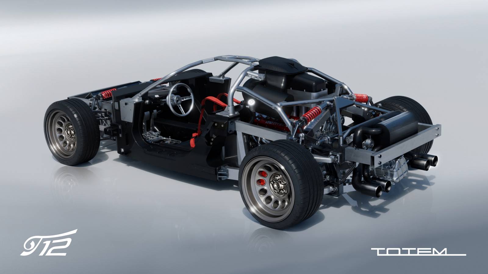 Totem Automobili mostra la piattaforma Tiziano per tre varianti T12, con design personalizzato e tecnologia avanzata