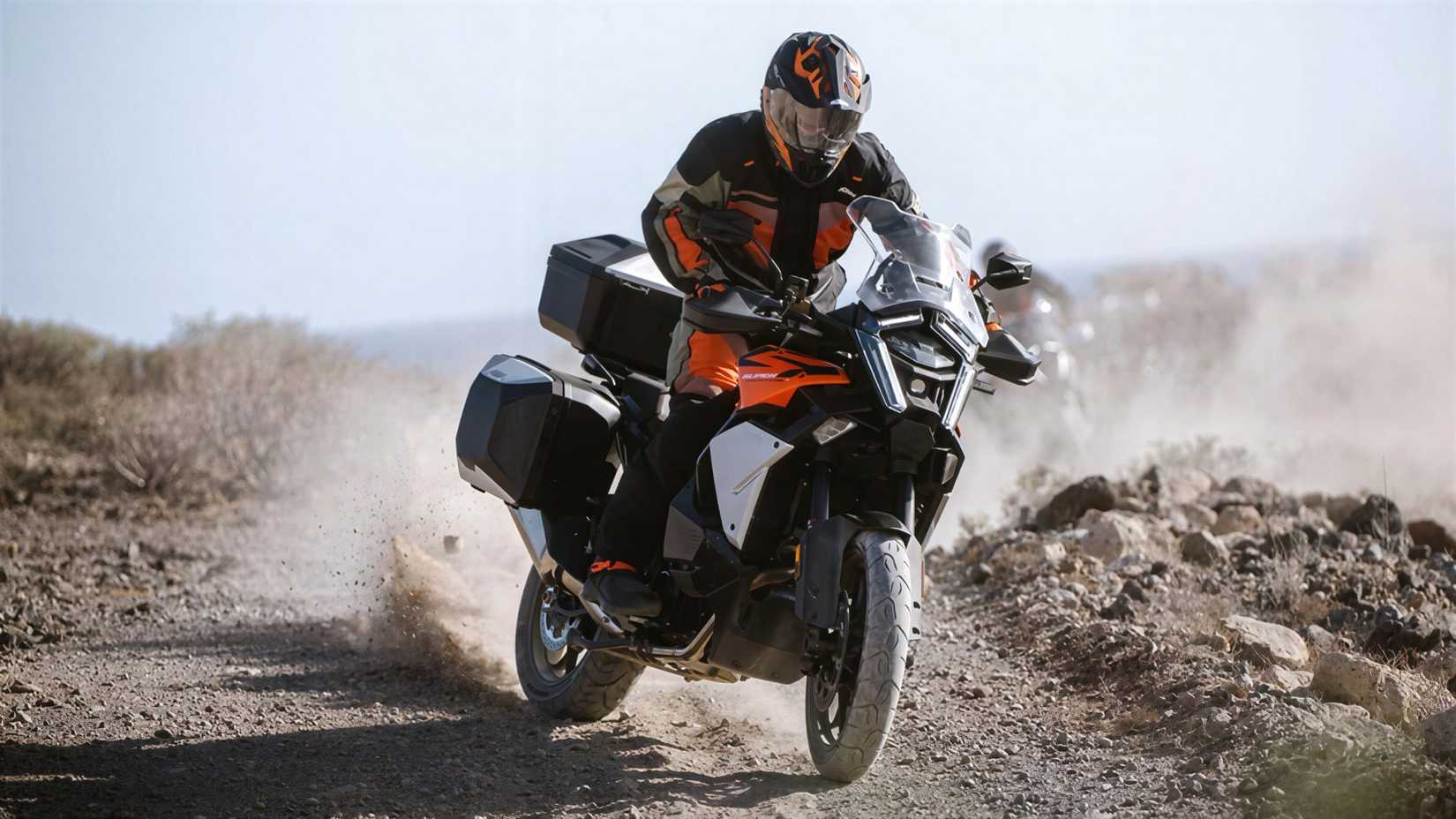 KTM 1390 Super Adventure S Evo off-roading in style front fascia view