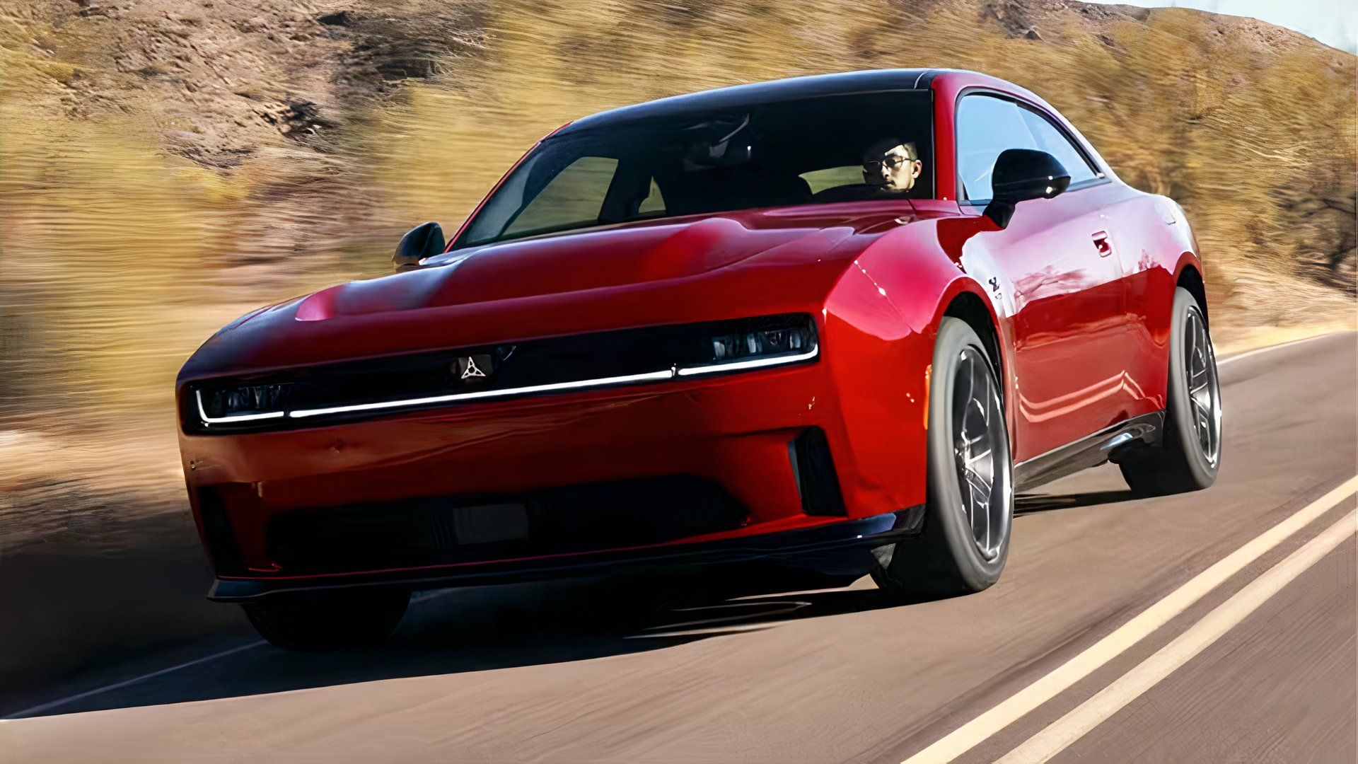 2026 Dodge Charger Front 3/4 shot driving