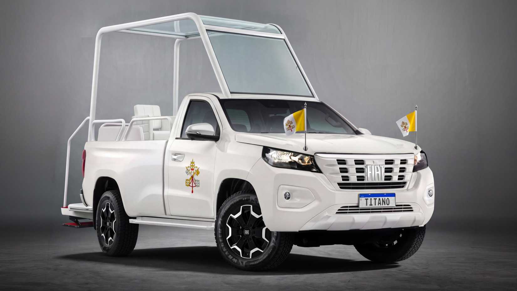 Pope Leo XIV's Popemobile Is A Fiat Titano Pickup Truck