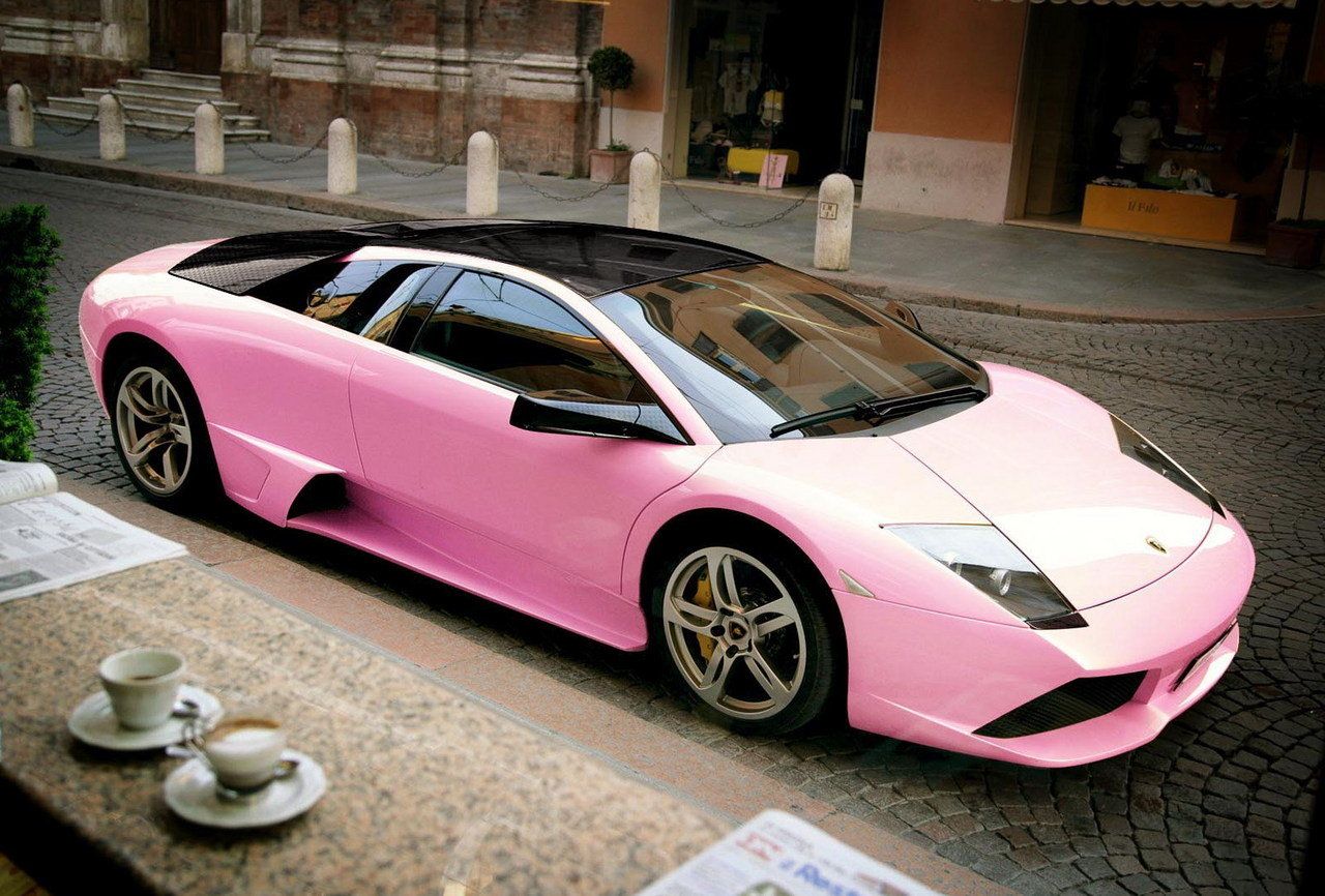 Pink Lamborghini Momo