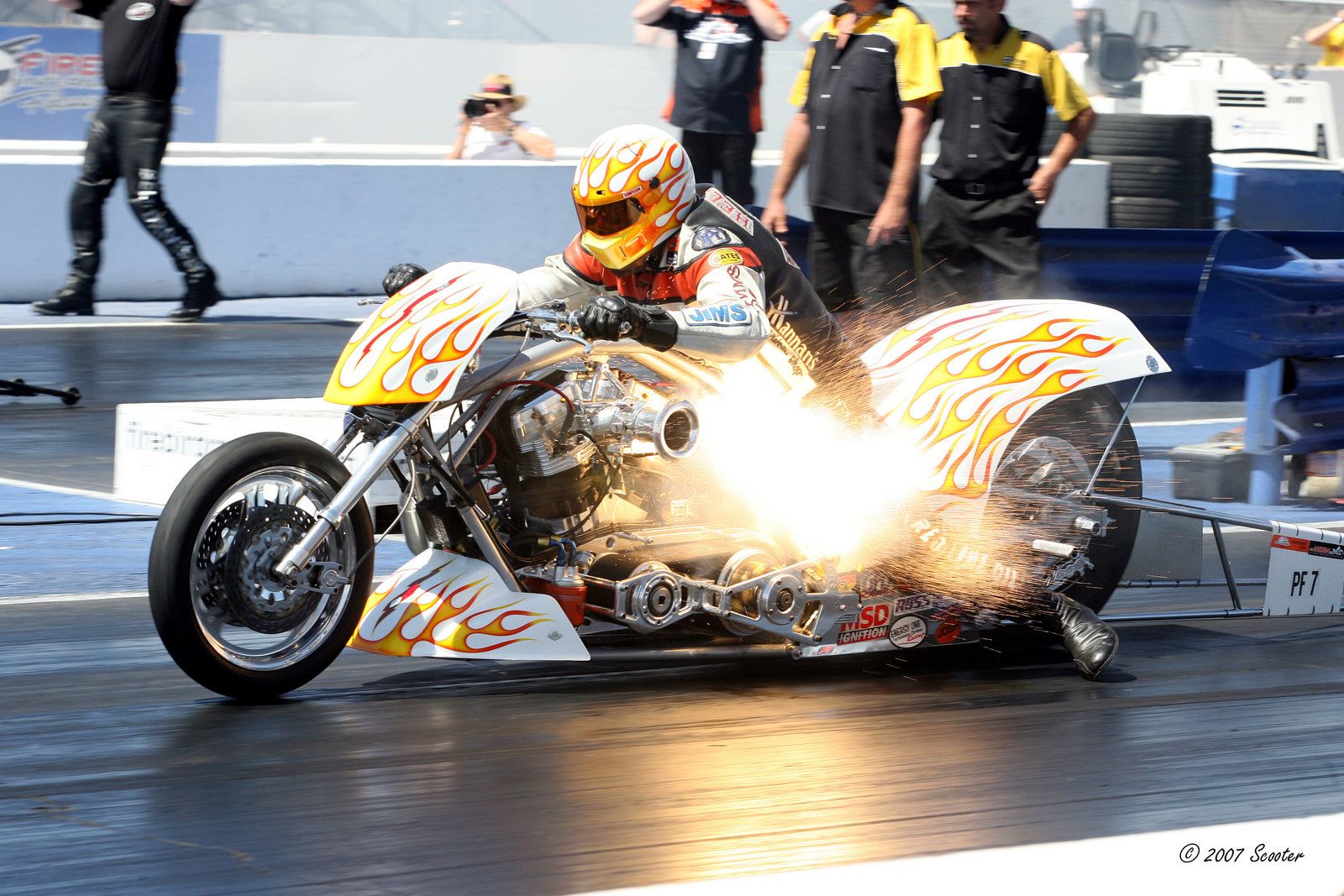 Drag race motorcycles