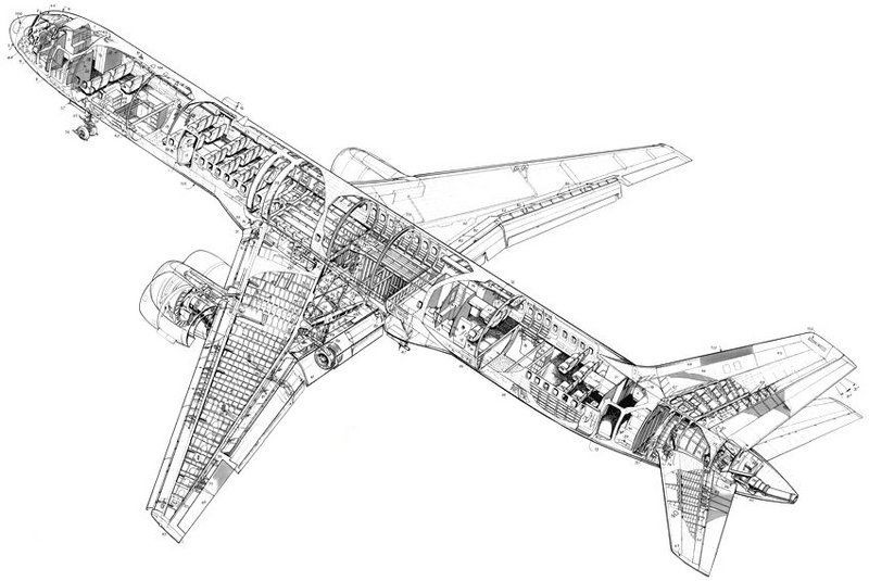 Boeing 757 200 схема самолета