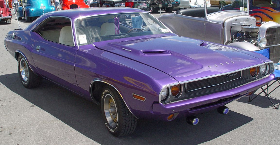 purple 1970 Dodge Challenger 