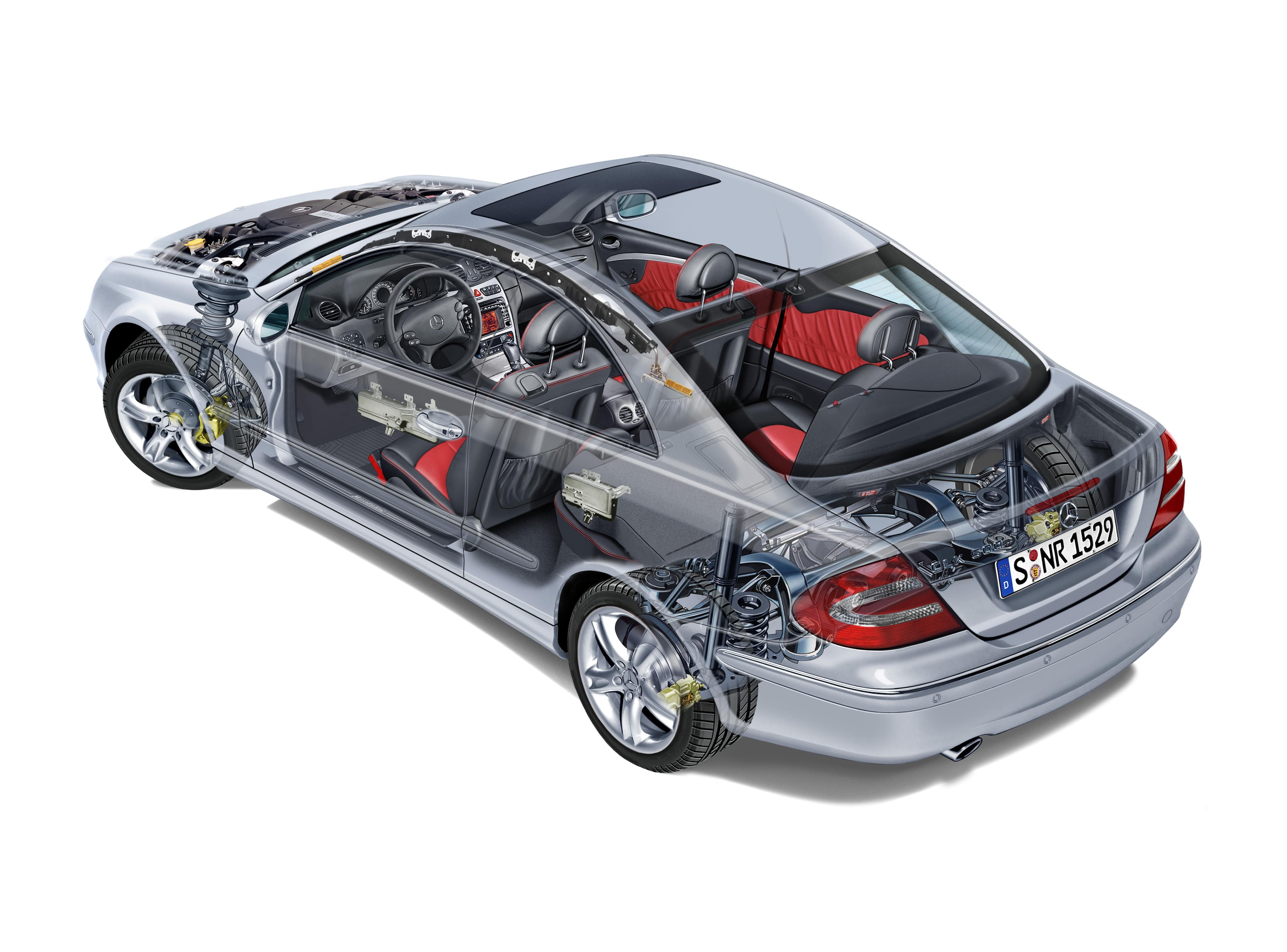2002 Mercedes-Benz CLK (C209) CLK 240 (170 Hp)  Technical specs, data,  fuel consumption, Dimensions
