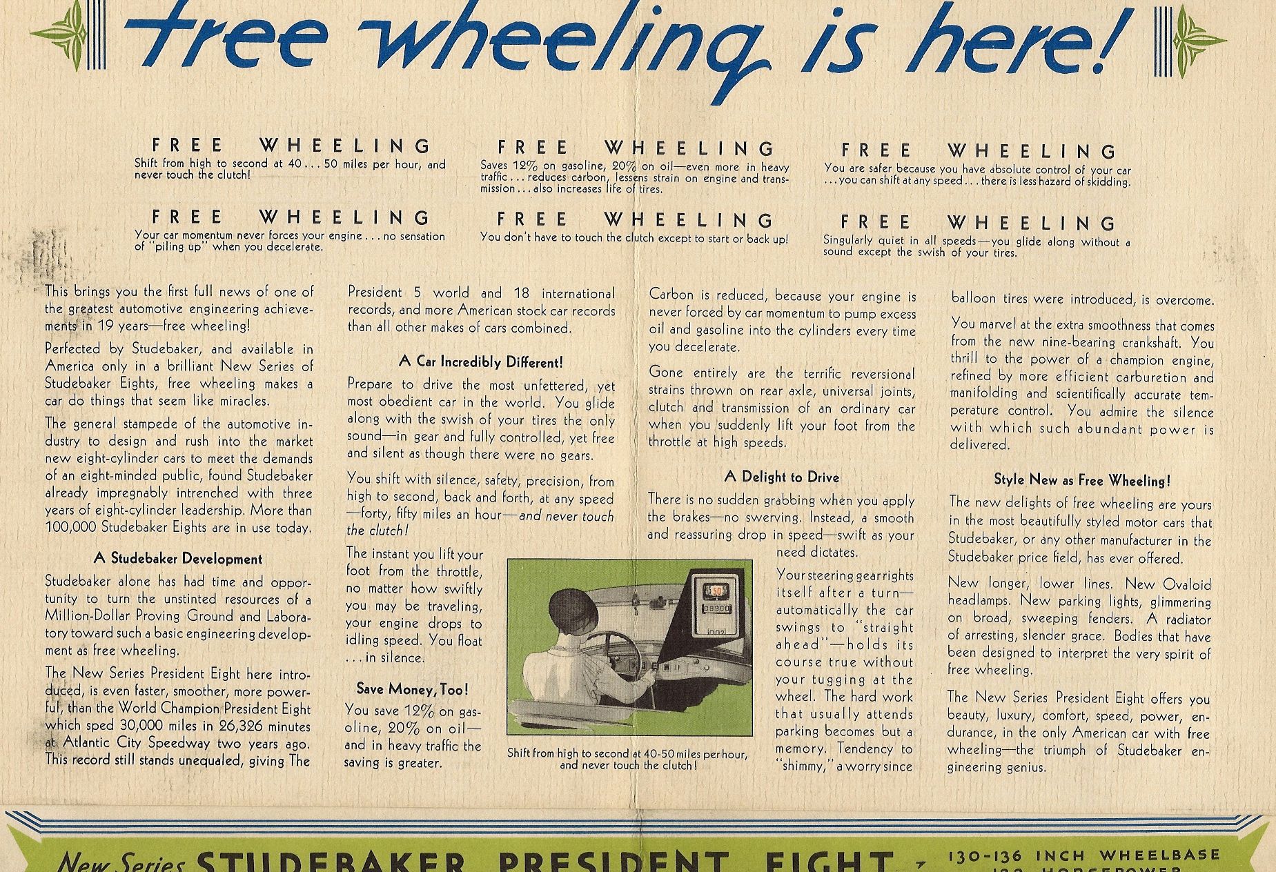93 Advertising on Studebaker President 8 - from back in the days